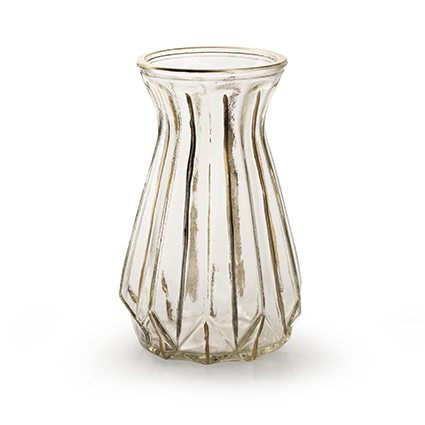Vase 'grace' with golden stripes h18 d11.5
