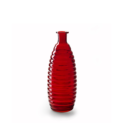 Flesvaas 'lina' rood h15 d6,5 cm