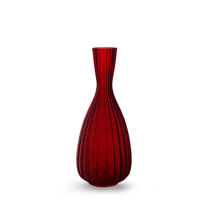 Vase 'vegan' red h25.5 d9.5 cm