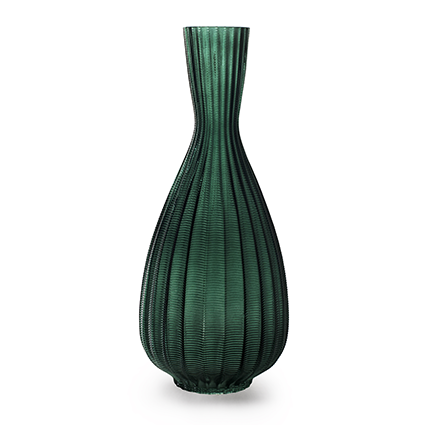 Vase 'vegan' green h41 d16.5 cm