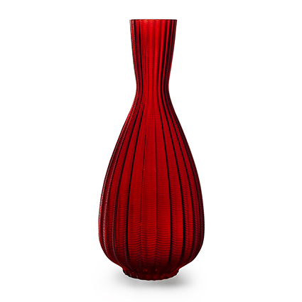 Vase 'vegan' red h41 d16.5 cm