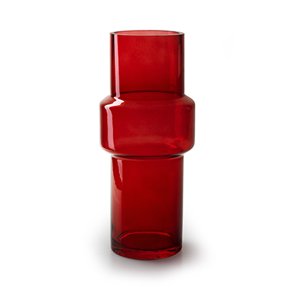 Vase 'george' red h28 d13 cm