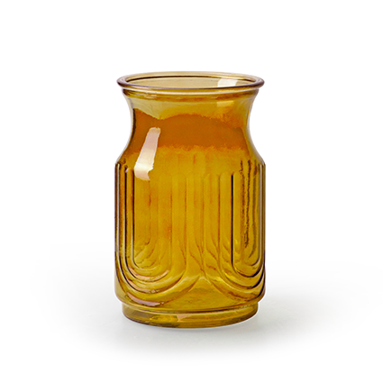 Vase 'toby' yellow h20 d12.5 cm