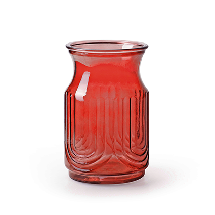 Vase 'toby' red h20 d12.5 cm