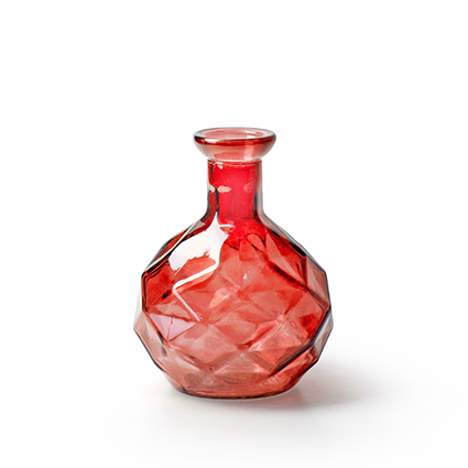 Bottlevase 'bliss' red h15 d11.5 cm