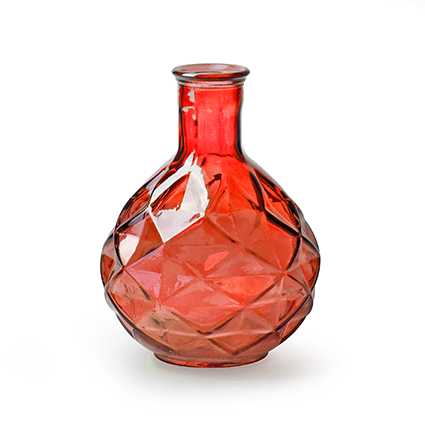 Bottlevase 'bliss' red h18.5 d14 cm