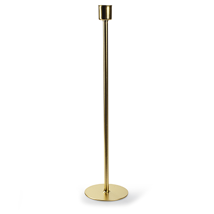 Metal candleholder gold h34 cm