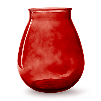 Vase 'yenna' red h28 d24 cm