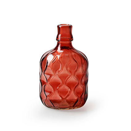 Bottlevase 'dotty' red h19 d11 cm