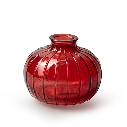 Small vase 'nela' light red h9 d10.5 cm