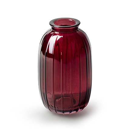 Small vase 'julie' red h12 d7 cm