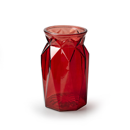 Vaas 'jojo' licht rood h18 d11 cm