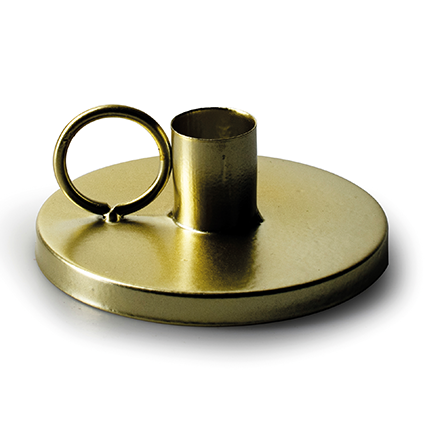 Metalen kandelaar 'layla' goud h2,5 d10,5 cm