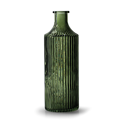Bottle 'snipe' green h22 d8 cm