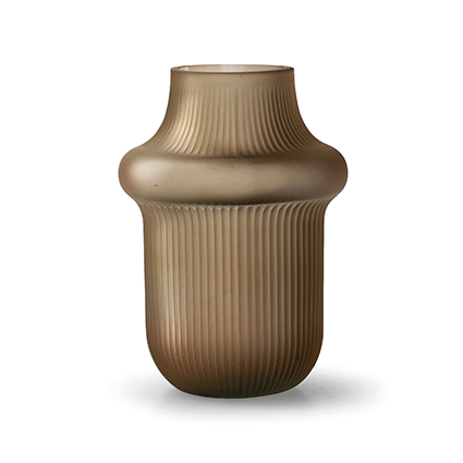 Vase 'philou' beige matt h15 d11.5 cm