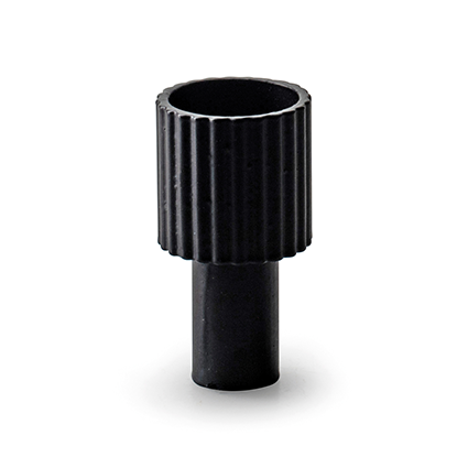 Metalen kaarshouder ribbel zwart h5 d2,5 cm