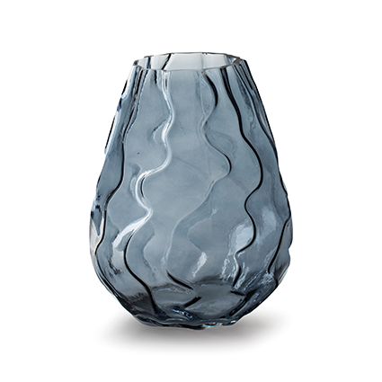 Vase 'belly' antracite h22 d17.5 cm