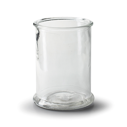 Cilinder vaas met rand h17 d13 cm