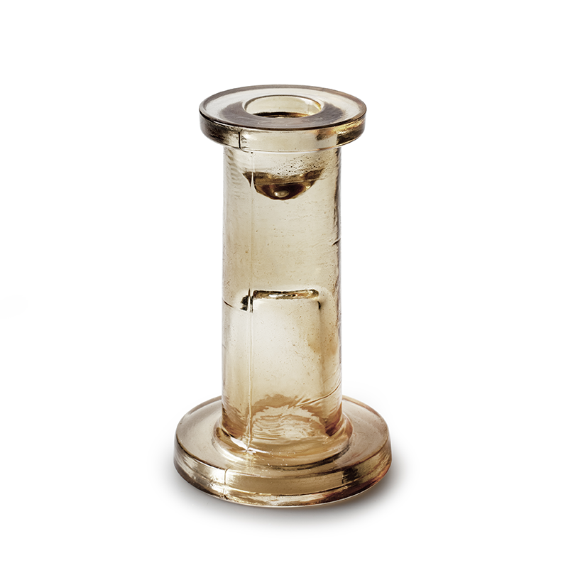 Candleholder 'bing' beige h12 d7 cm