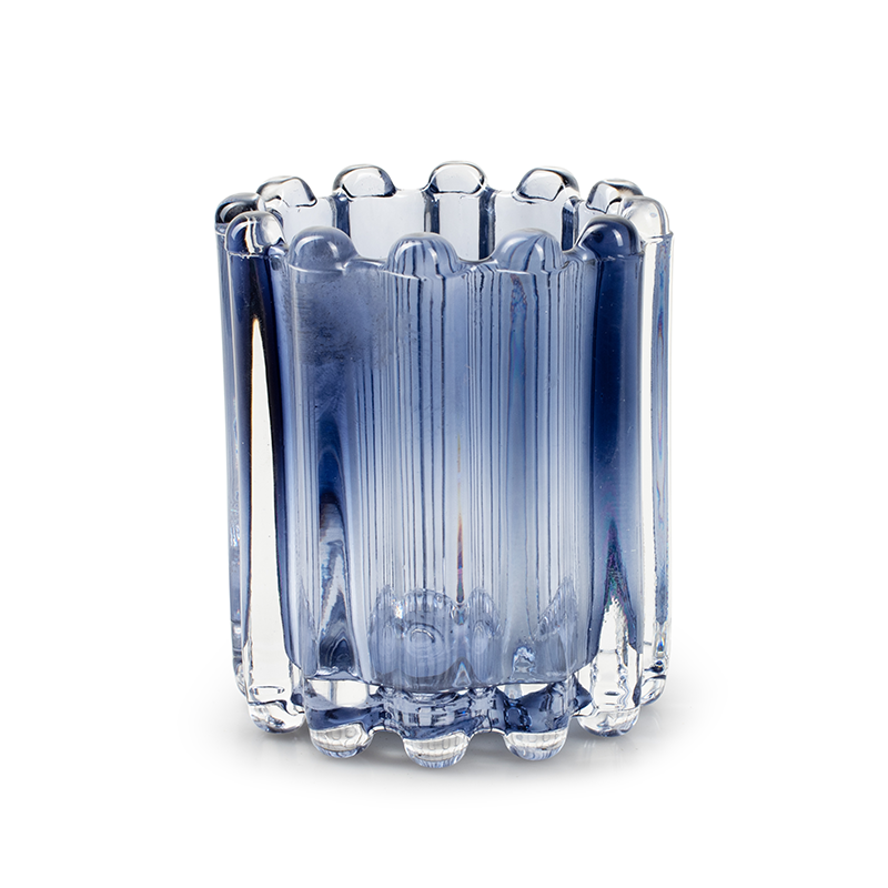 Tealightholder 'allie' blue h11 d8.5 cm