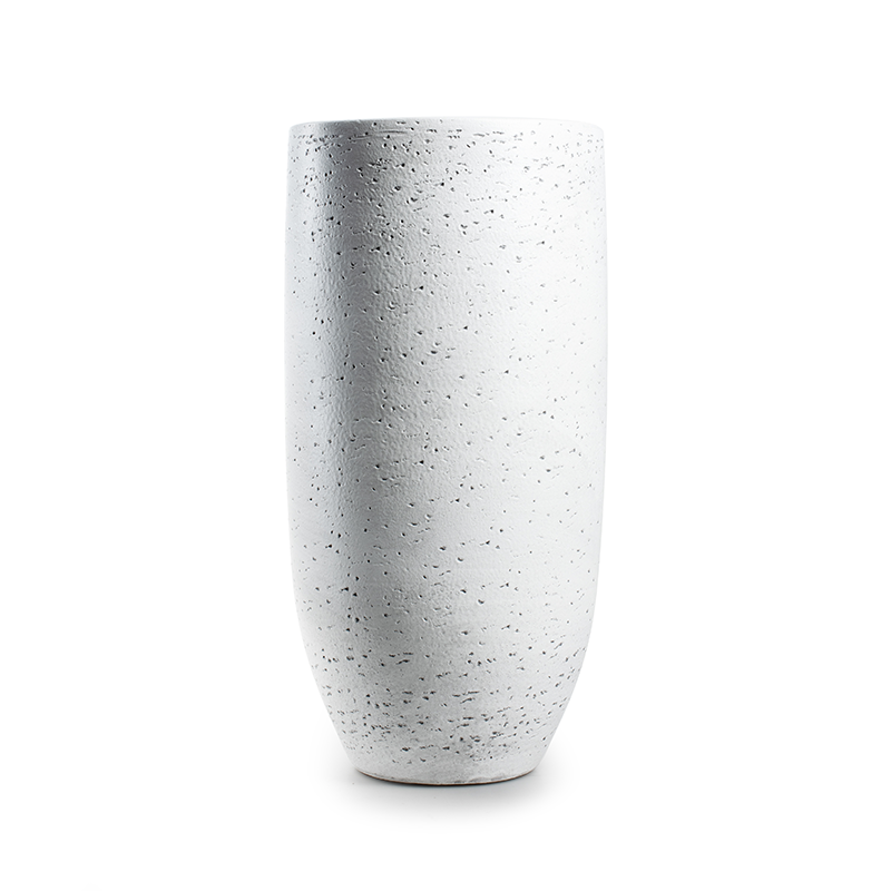 Vase 'tim' white h50 d25 cm