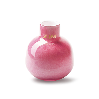 Zzing vase 'jippy' pink h11 d10 cm