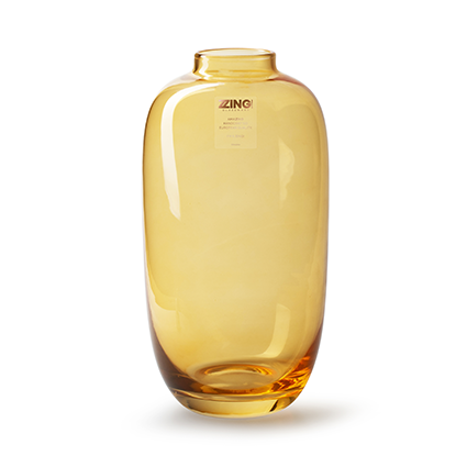Zzing vase 'magret' amber h27 d14 cm