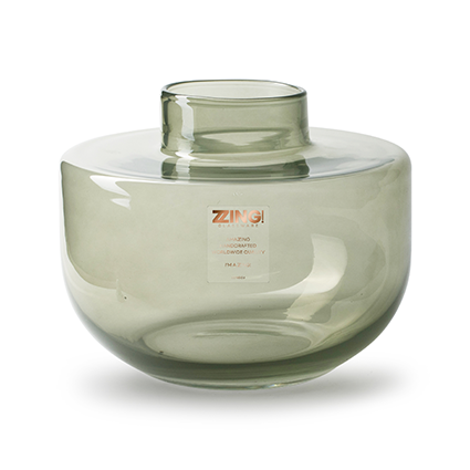 Zzing vase 'melanie' green h20 d25 cm