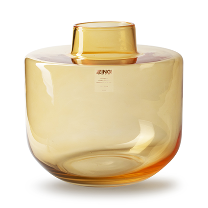 Zzing vase 'melanie' amber h25.5 d25 cm