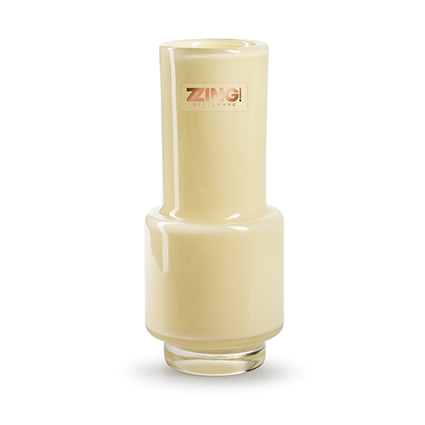 Zzing vase 'kaya' beige h18 d8 cm