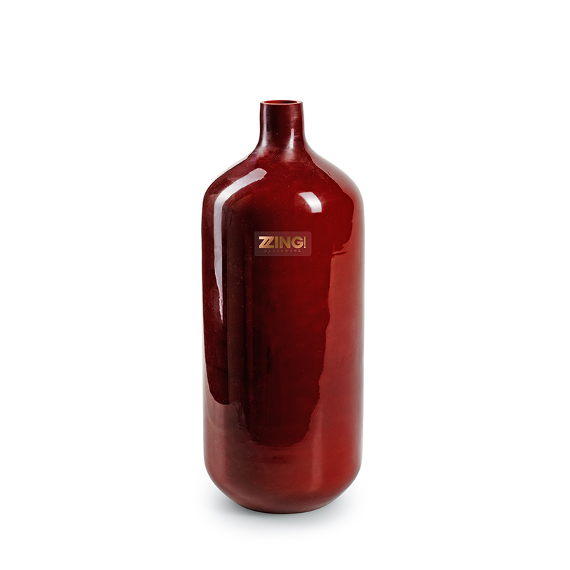 Zzing flesvaas 'jody' rood h30 d12 cm