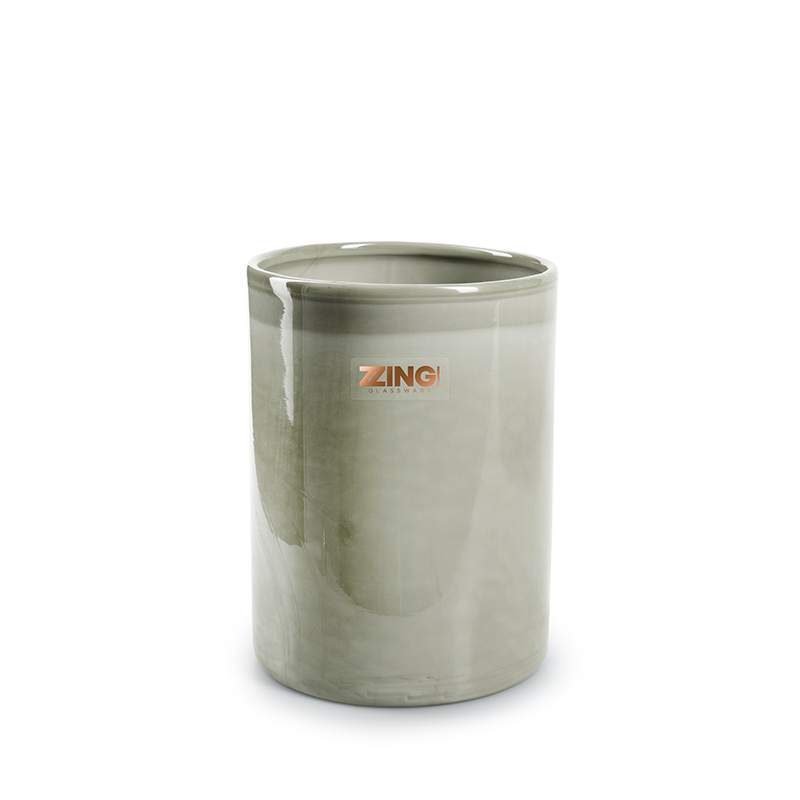 Zzing cilinder 'duncan' groen h21 d15 cm