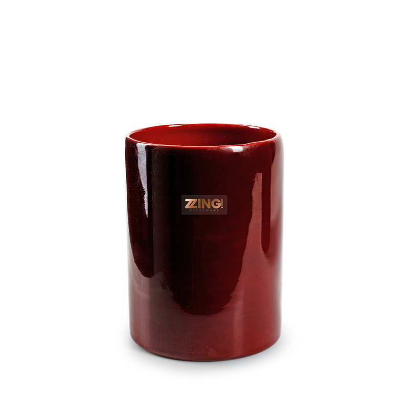 Zzing cilinder 'duncan' rood h21 d15 cm