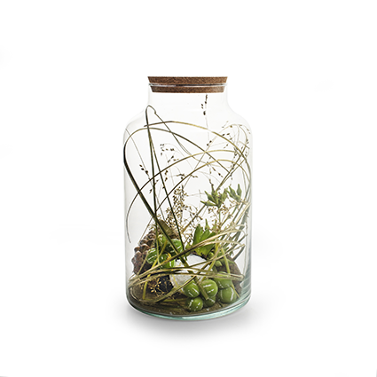 Eco vase 'gigi' with cork h29 d18 cm