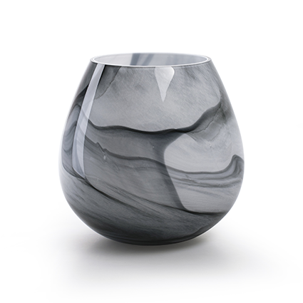 Vase 'trimble' marble h14,5 d15 cm