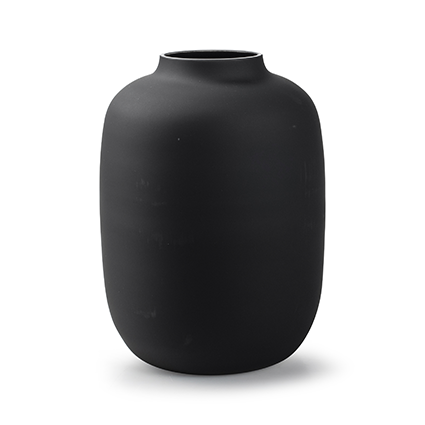 Vase 'noah' matt black h27 d19.5 cm cc