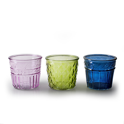 Vase mix 'vintage' 3 designs/3 colors h10