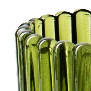 Theelichthouder 'crosby' groen h9 d9 cm