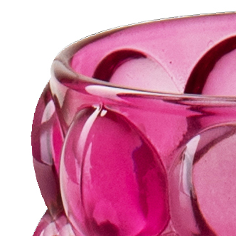 Theelichthouder 'torre' fuchsia h7 d8 cm