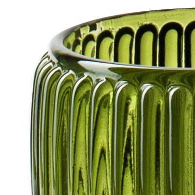 Theelichthouder 'millie' groen h9,5 d8,5 cm