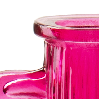 Vaas met oor 'jay' fuchsia h12 d13,5 cm